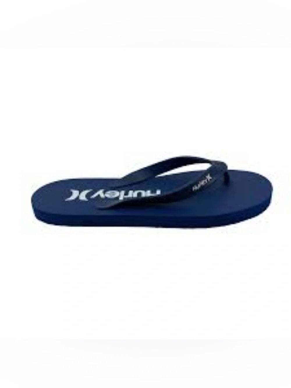 NWT Hurley Mens Navy Blue Logo Flip Flops, Size 9